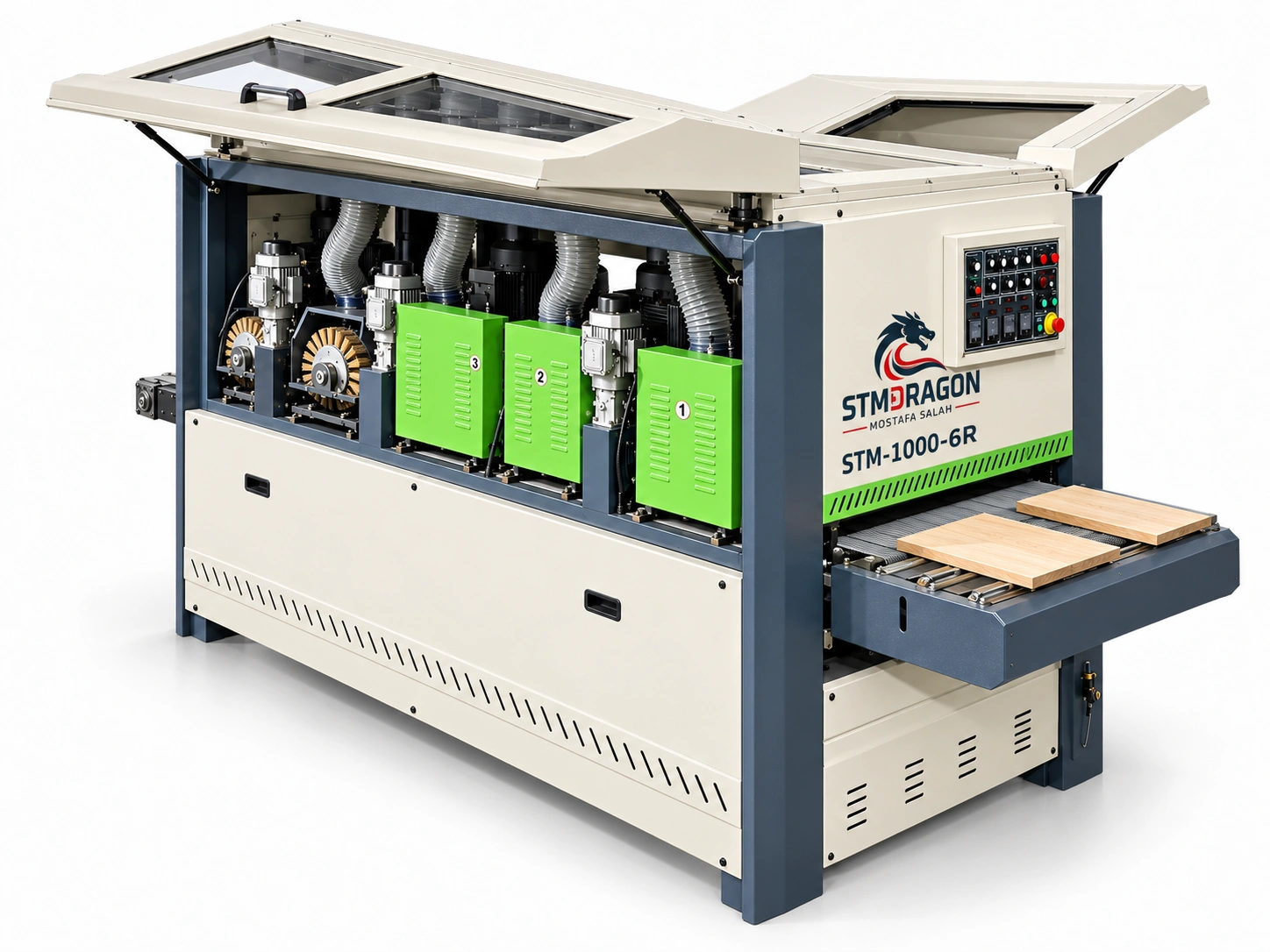 STMDRAGON STM-1000-6R Wood Brush Sanding Machine - Image 4