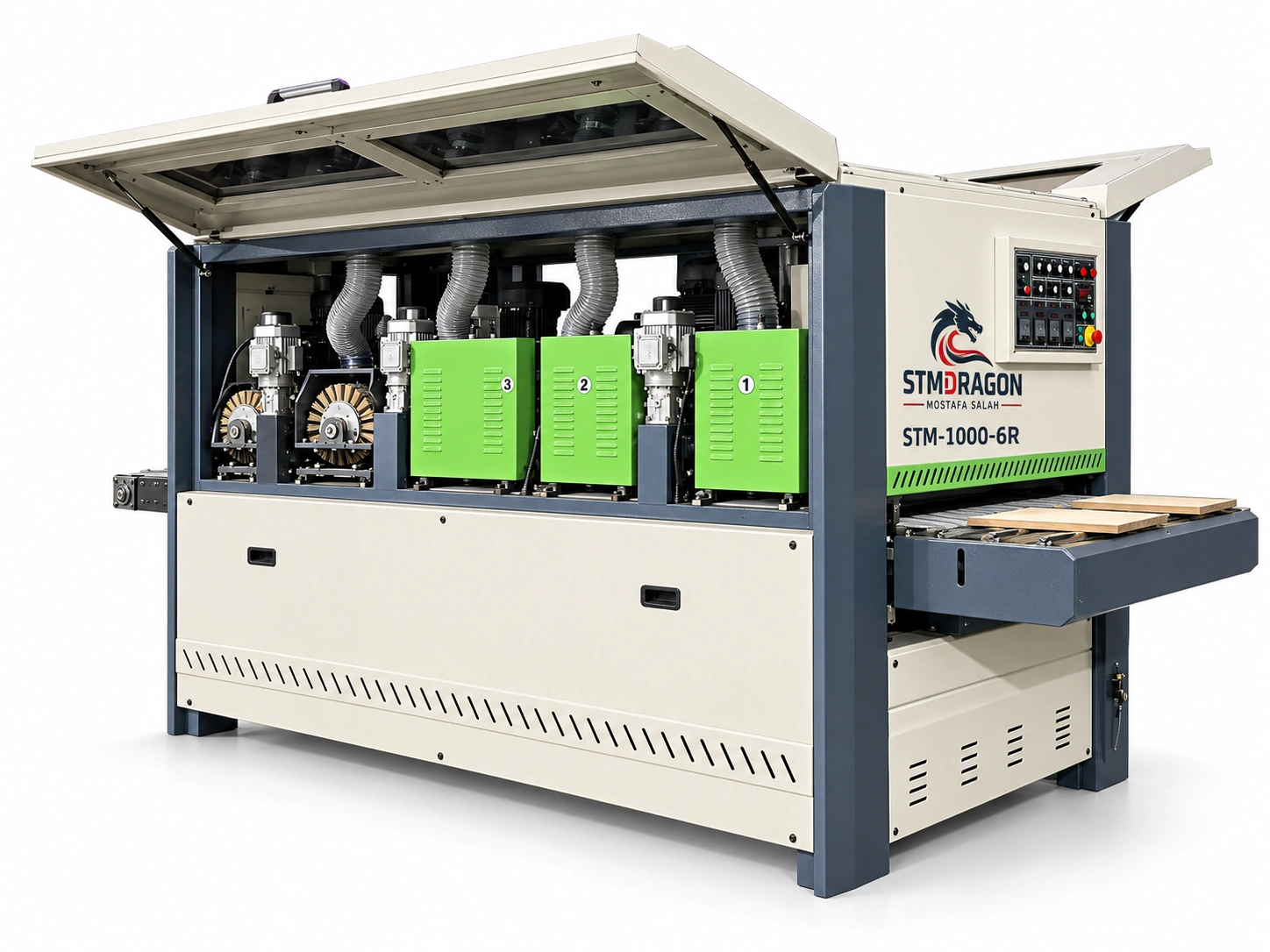 STMDRAGON STM-1000-6R Wood Brush Sanding Machine