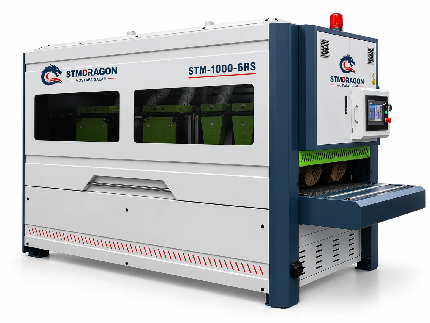 STMDRAGON STM-1000-6RS Brush Sanding Machine for Wood Panel Sanding & Polishing