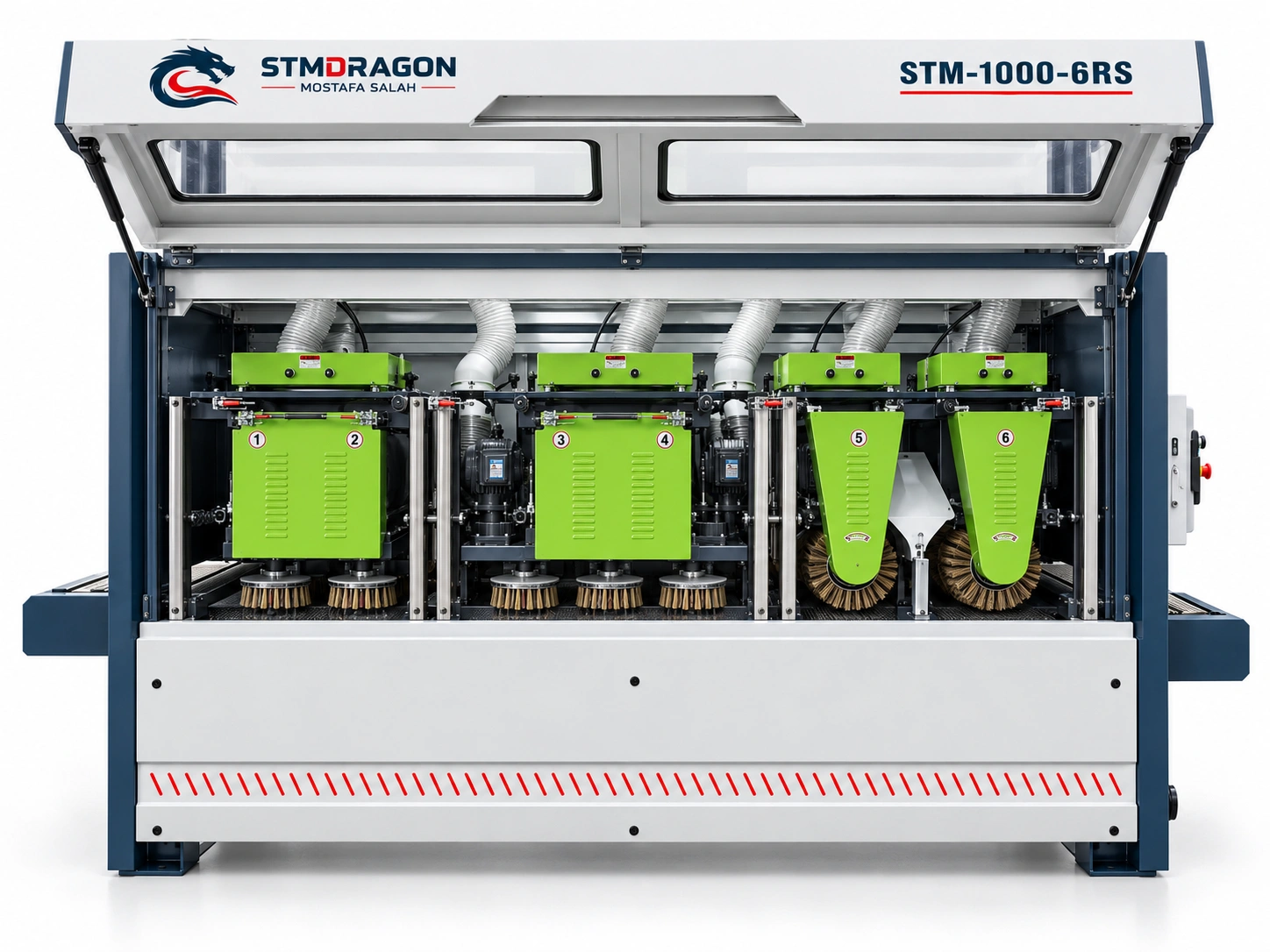 STMDRAGON STM-1000-6RS Brush Sanding Machine for Wood Panel Sanding & Polishing - Image 2
