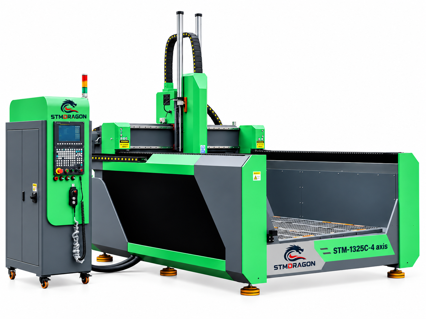 STMDRAGON STM-1325C-4 Axis CNC Router with Down-Sunk Table, 9kW HSD Spindle & ATC
