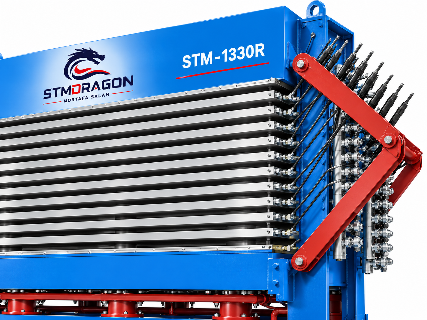 STMDRAGON STM-1330R 60 Ton Solid Hot Press Dryer – 4×8FT Veneer Drying Machine - Image 2