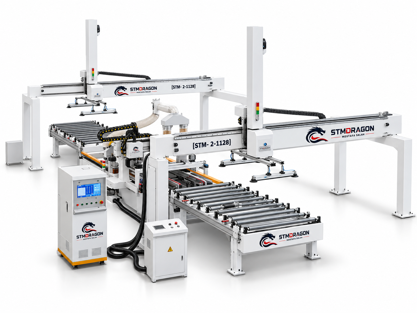 STMDRAGON STM-2-1128 Automatic 4-Side Wood Door Cutting Saw