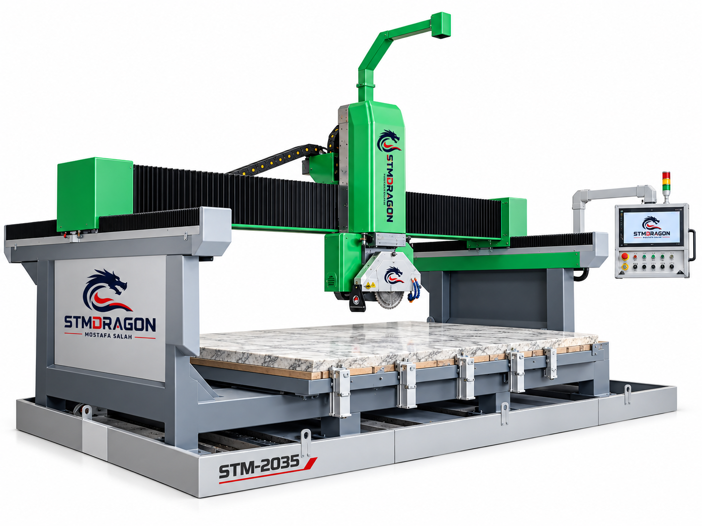 STMDRAGON STM-2035 5-Axis CNC Stone Bridge Cutting Machine for Granite & Marble - Image 3