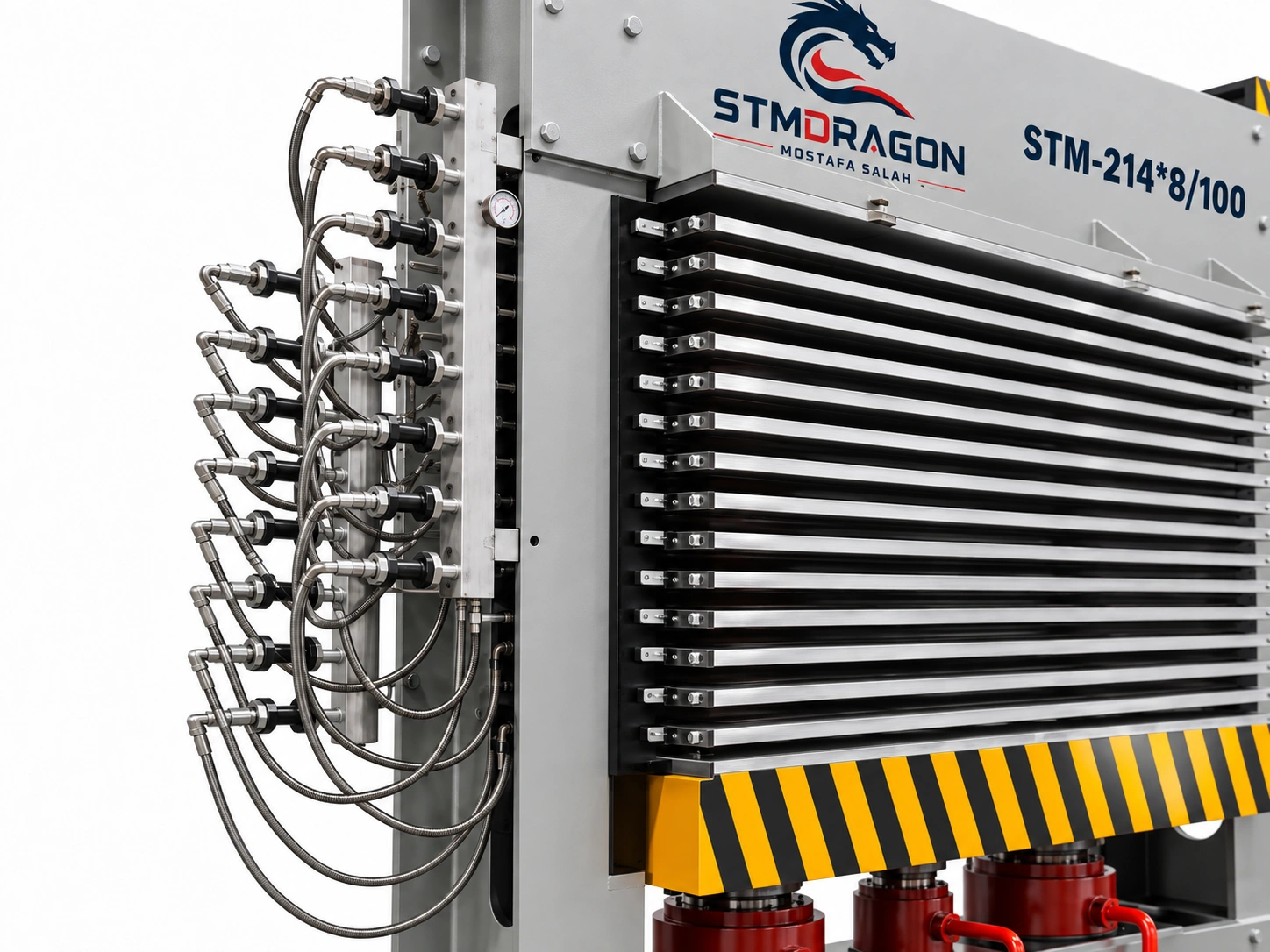 STMDRAGON STM-214*8/100 Pressa Idraulica a Caldo per Legno - Image 4