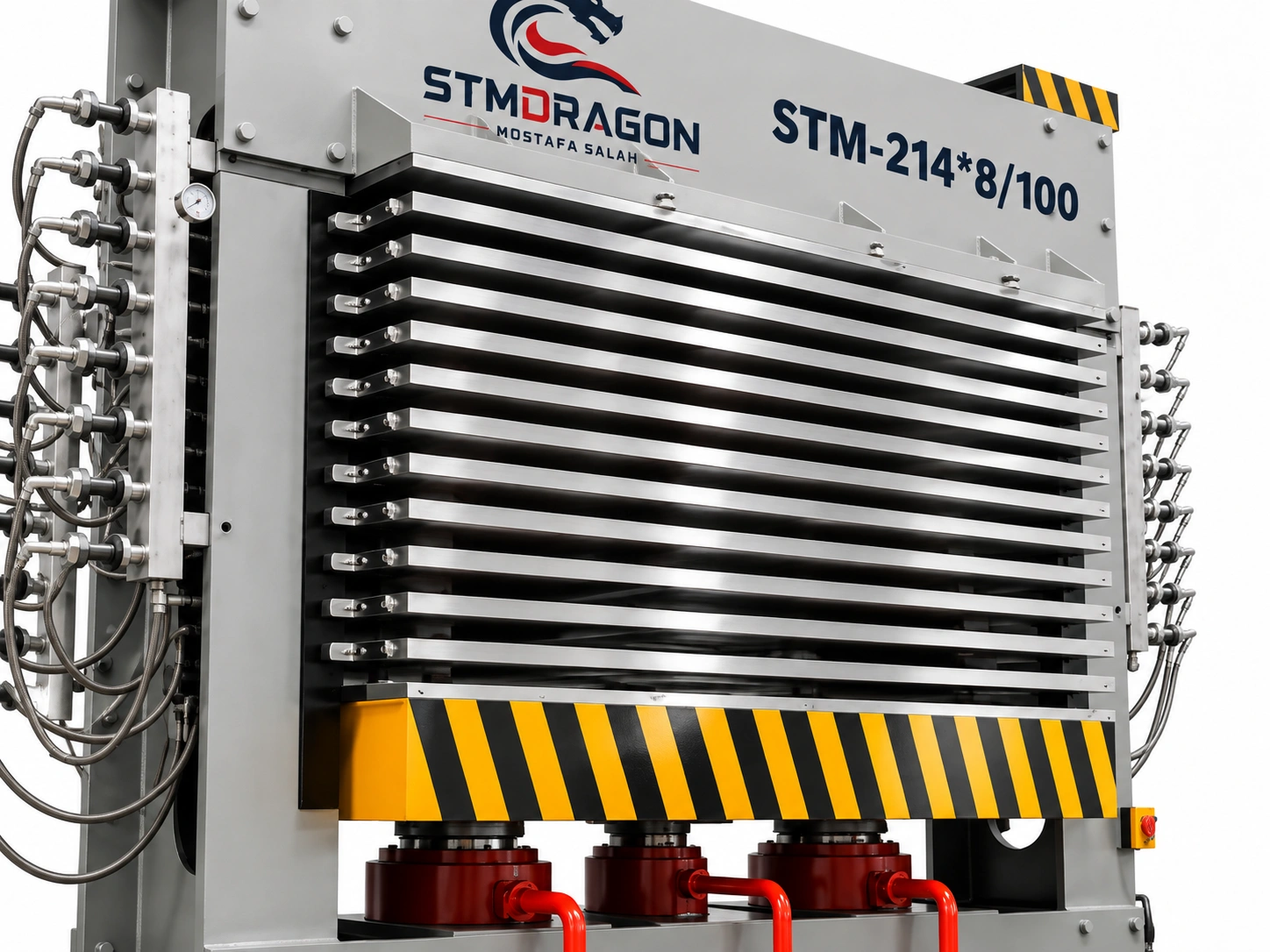 STMDRAGON STM-214*8/100 Pressa Idraulica a Caldo per Legno - Image 2
