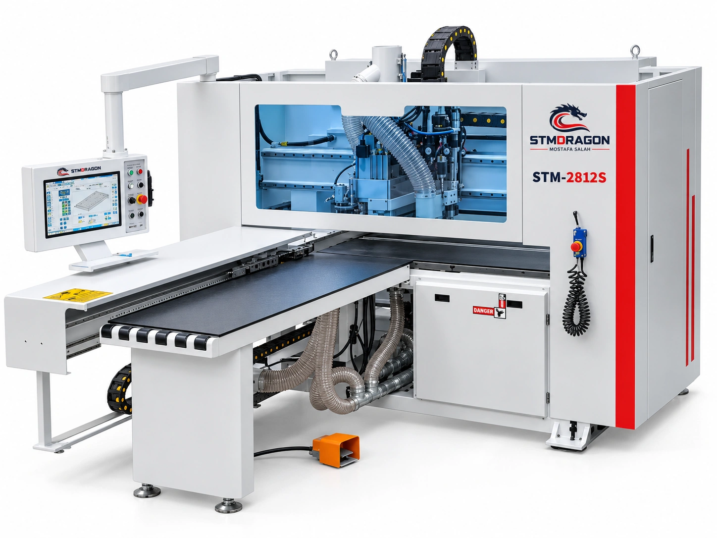 STMDRAGON STM-2813S Six Side Drilling Machine with Servo Drive & Automatic Positioning