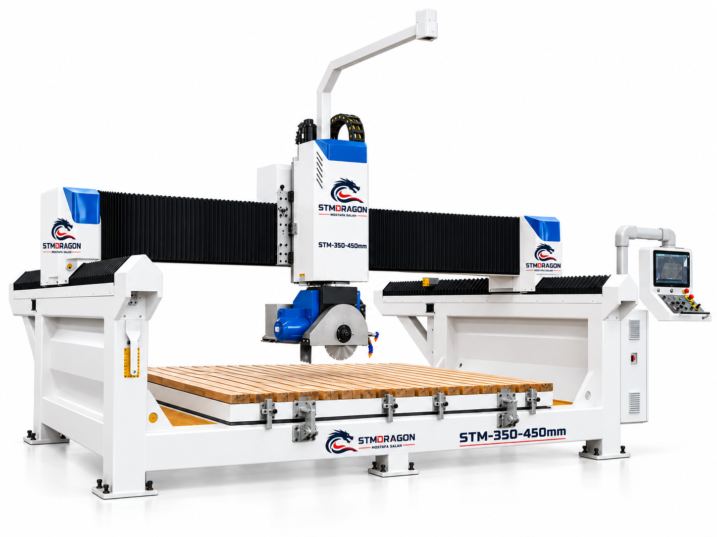 STMDRAGON STM-350-450mm 5 Axis CNC Bridge Saw Machine for Stone Cutting - Image 4