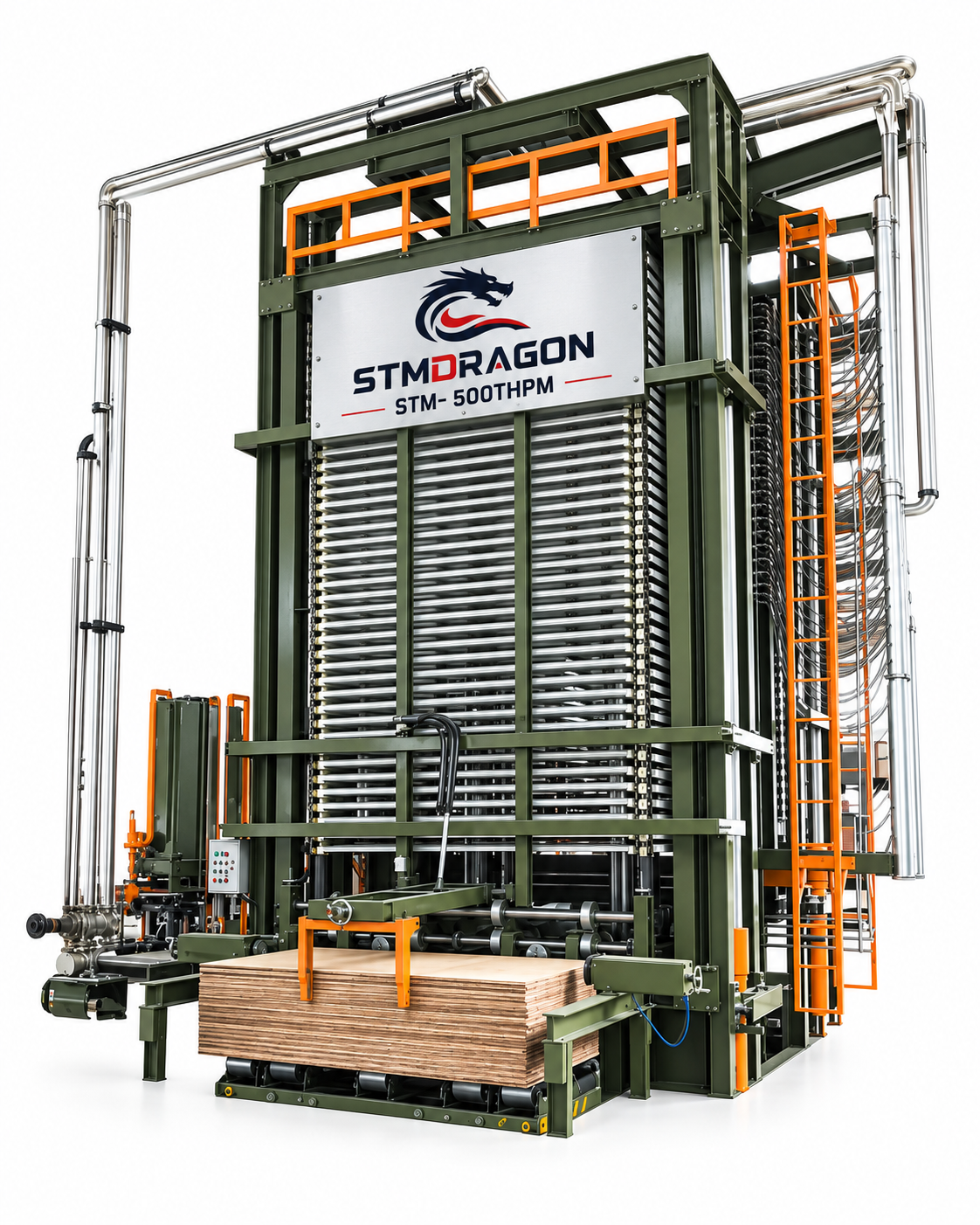 STMDRAGON STM-500THPM Plywood Hot Press Machine – 500T Hydraulic