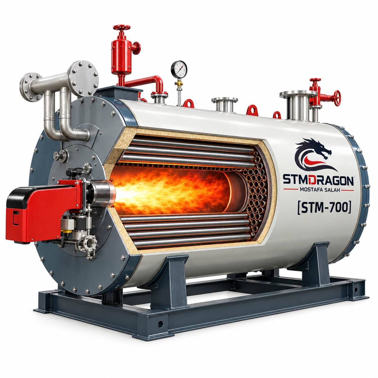 STMDRAGON STM-700 बायोमास हीट ट्रांसफर ऑयल फर्नेस बॉयलर मशीन प्लाईवुड के लिए - Image 3