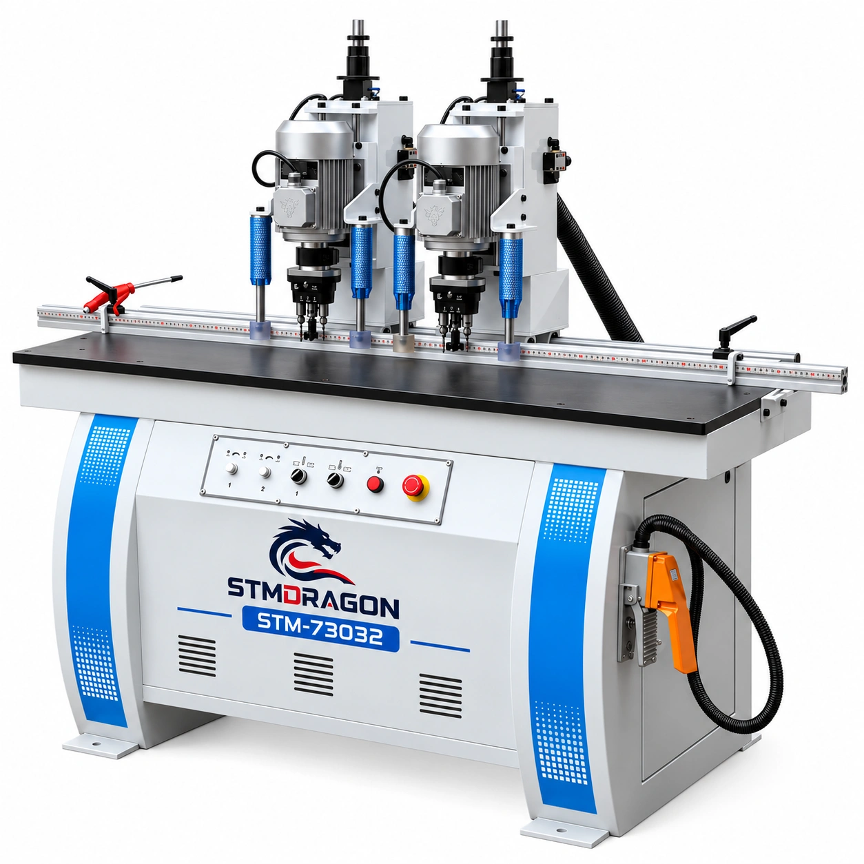 STMDRAGON STM-73032 Double Head Hinge Boring Machine for Wood Furniture & Cabinet Doors