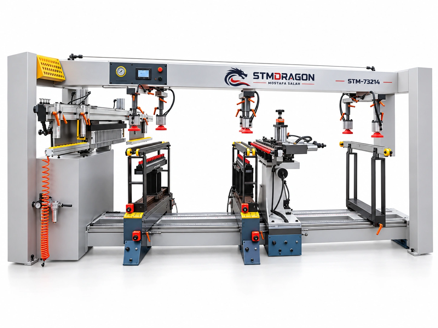 STMDRAGON STM-73214 Wood Drilling Machine – 21×4 Line Multi-Spindle CNC Boring Machine
