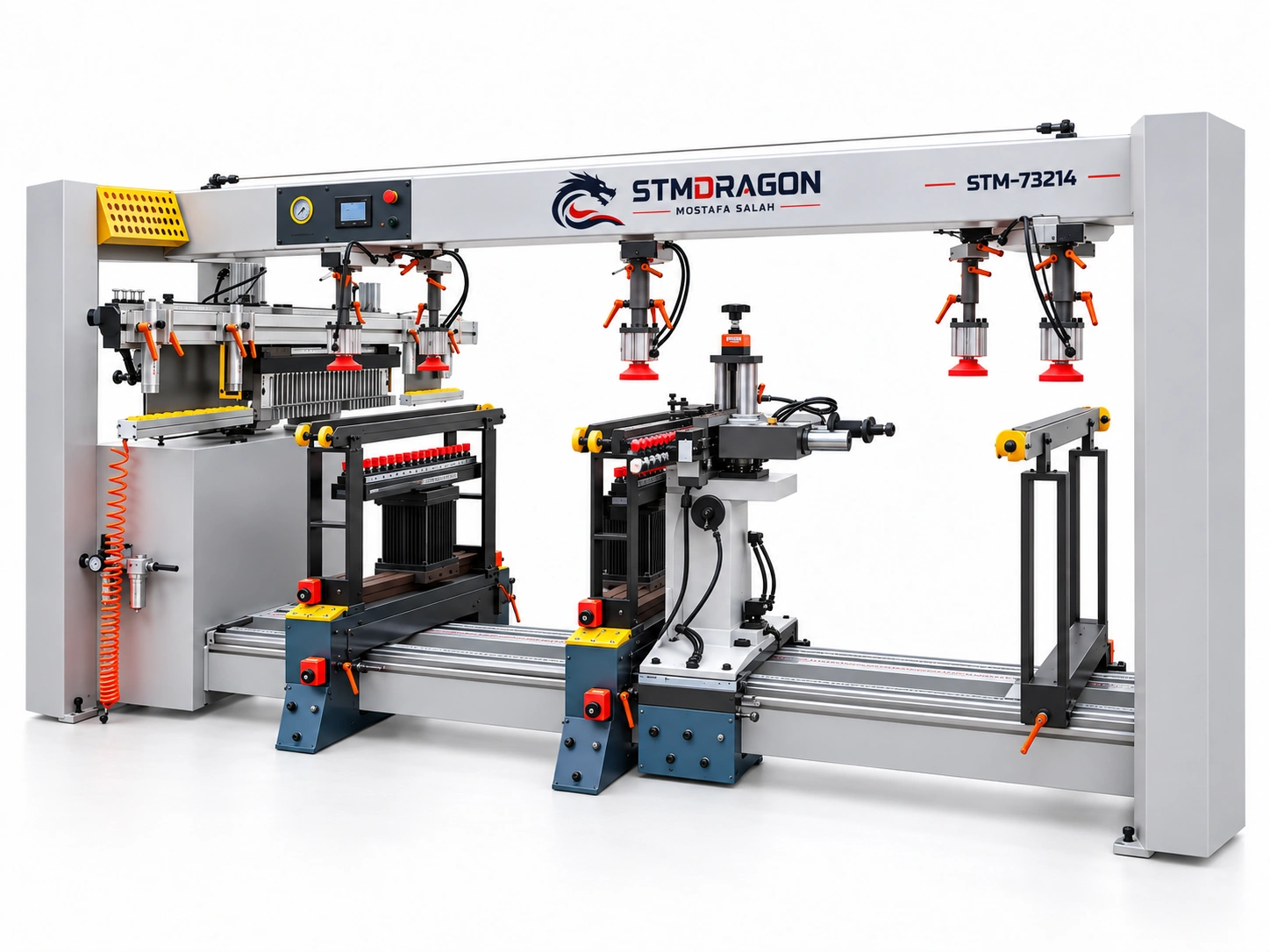 STMDRAGON STM-73214 Wood Drilling Machine – 21×4 Line Multi-Spindle CNC Boring Machine - Image 3