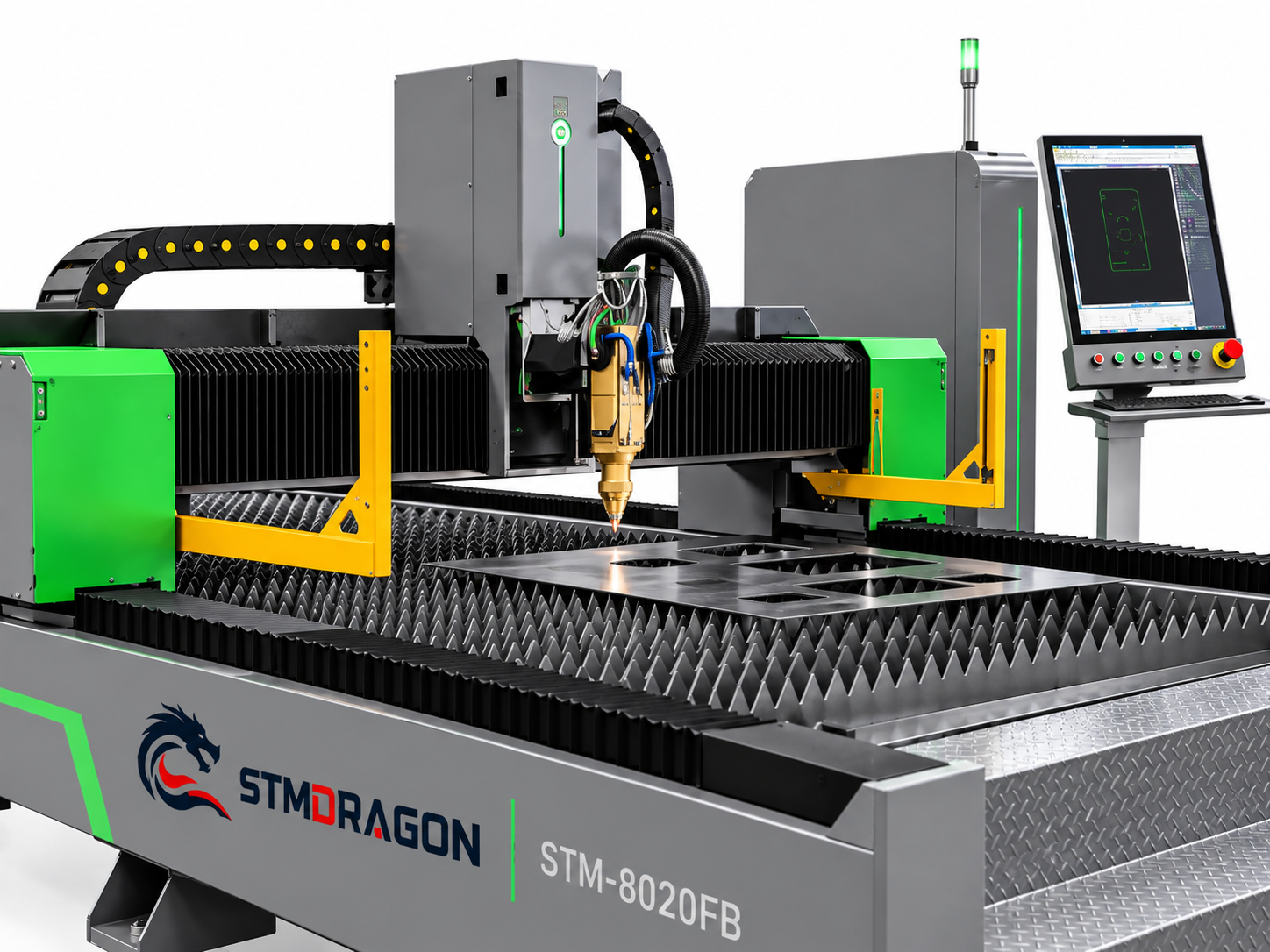 STMDRAGON STM-8020FB 6000W Bevel Fiber Laser Cutting Machine 8000×2000mm - Image 4