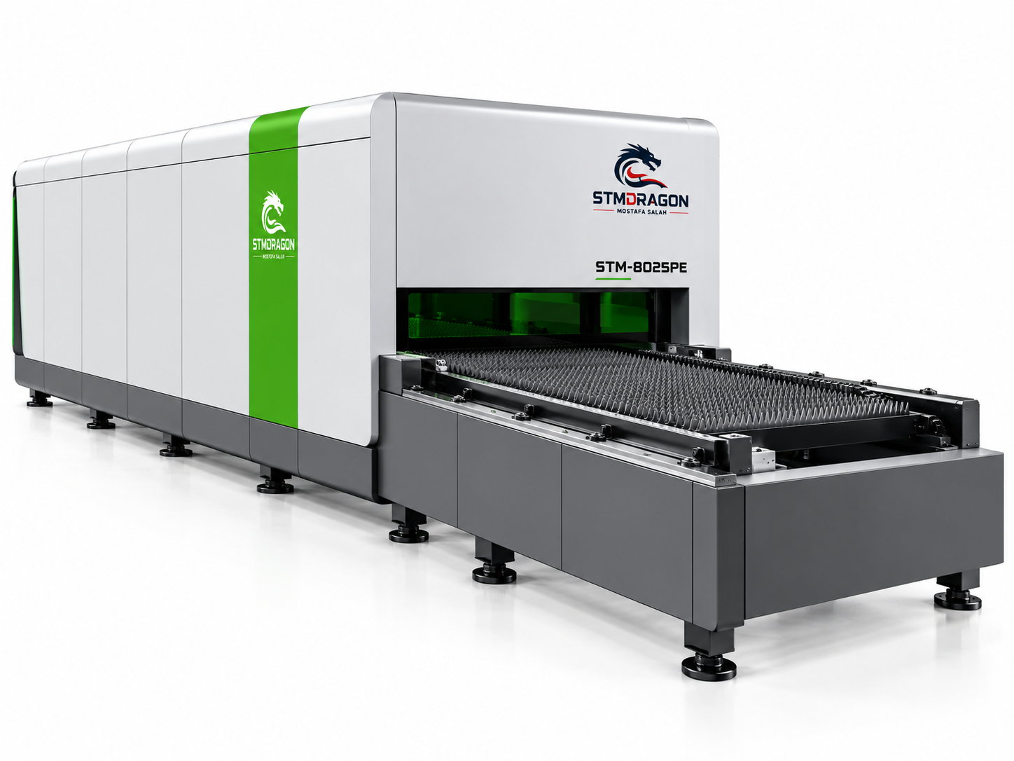 STMDRAGON STM-8025PE Full Cover Fiber Laser Cutting Machine with Exchange Table