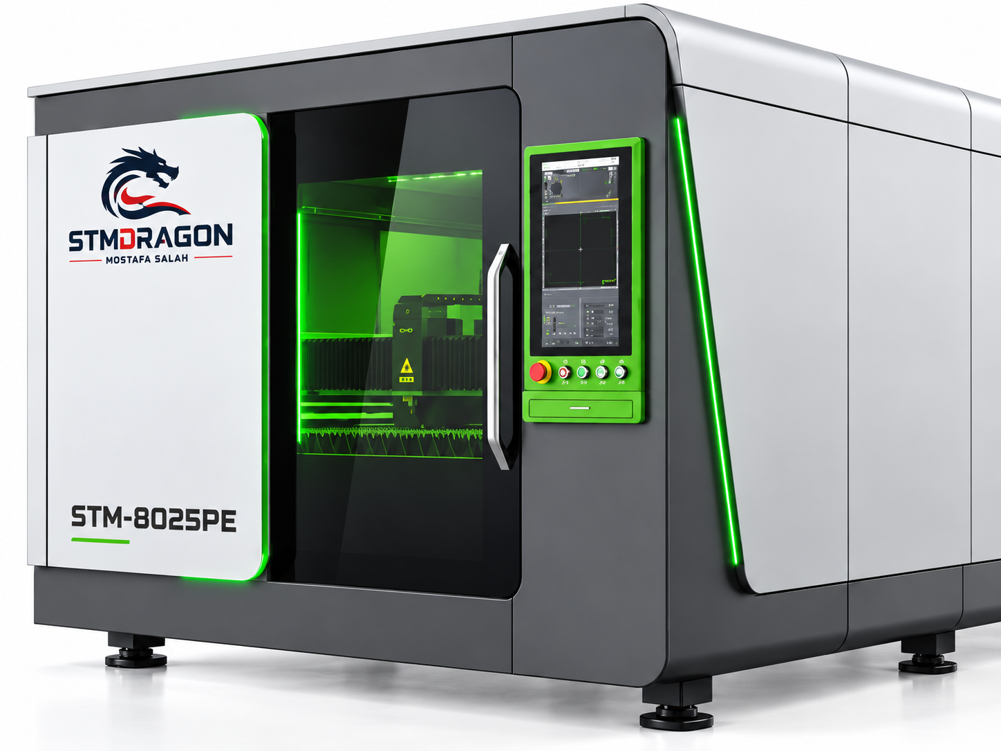 STMDRAGON STM-8025PE Full Cover Fiber Laser Cutting Machine with Exchange Table - Image 4