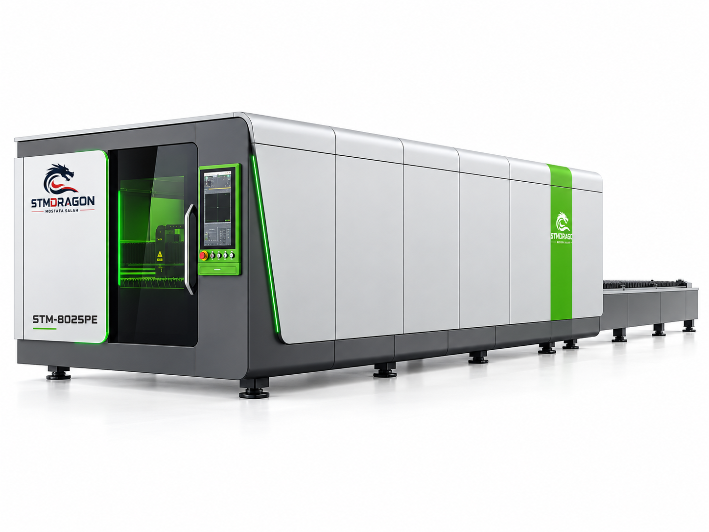 STMDRAGON STM-8025PE Full Cover Fiber Laser Cutting Machine with Exchange Table - Image 2