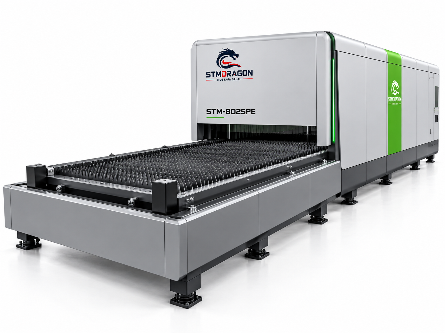 STMDRAGON STM-8025PE Full Cover Fiber Laser Cutting Machine with Exchange Table - Image 3