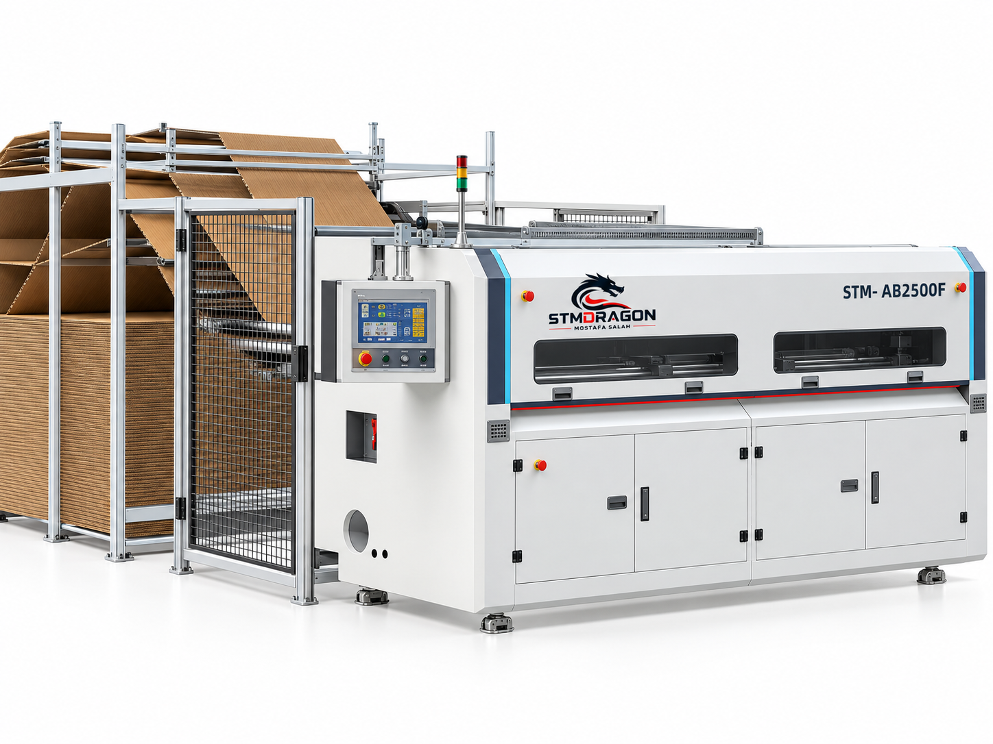 STMDRAGON STM-AB2500F Corrugated Cardboard Box Making Machine - Image 3
