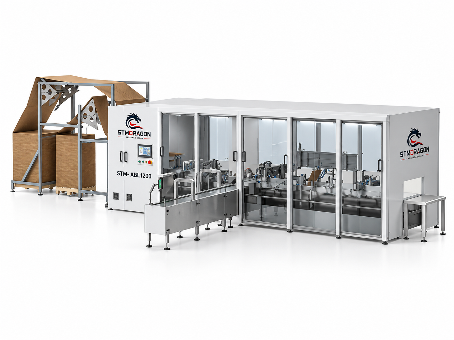 STMDRAGON STM-ABL1200 Corrugated Box Making & Packaging Line