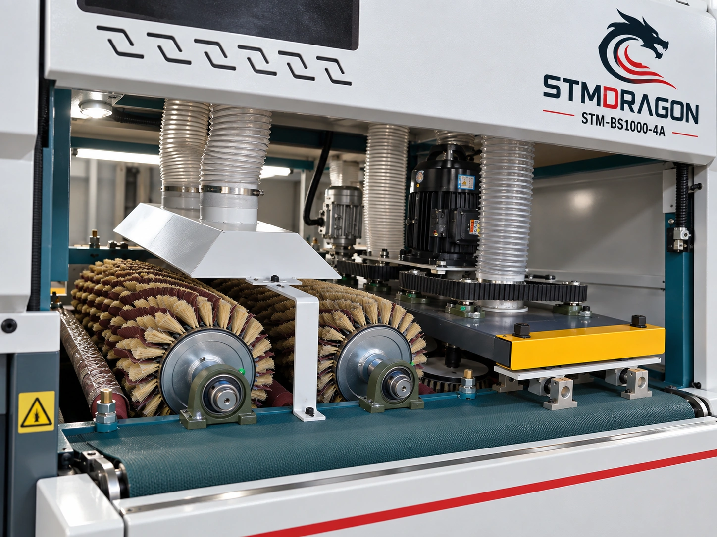 STMDRAGON STM-BS1000-4A Brush Sander Machine for Wood Surface & Groove Polishing - Image 3