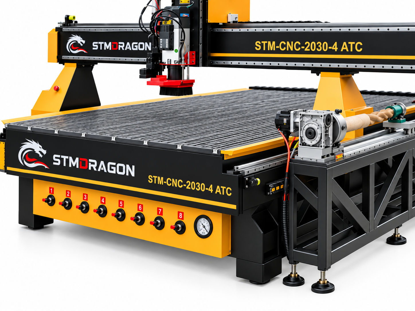 STMDRAGON STM-CNC-2030-4 ATC 4-Axis CNC Digital Cutting Machine with Rotary Device - Image 2
