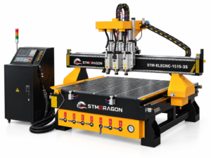 STMDRAGON STM-ELECNC-1515-3S 1515-3S CCD Camera CNC Router with 3 Spindles