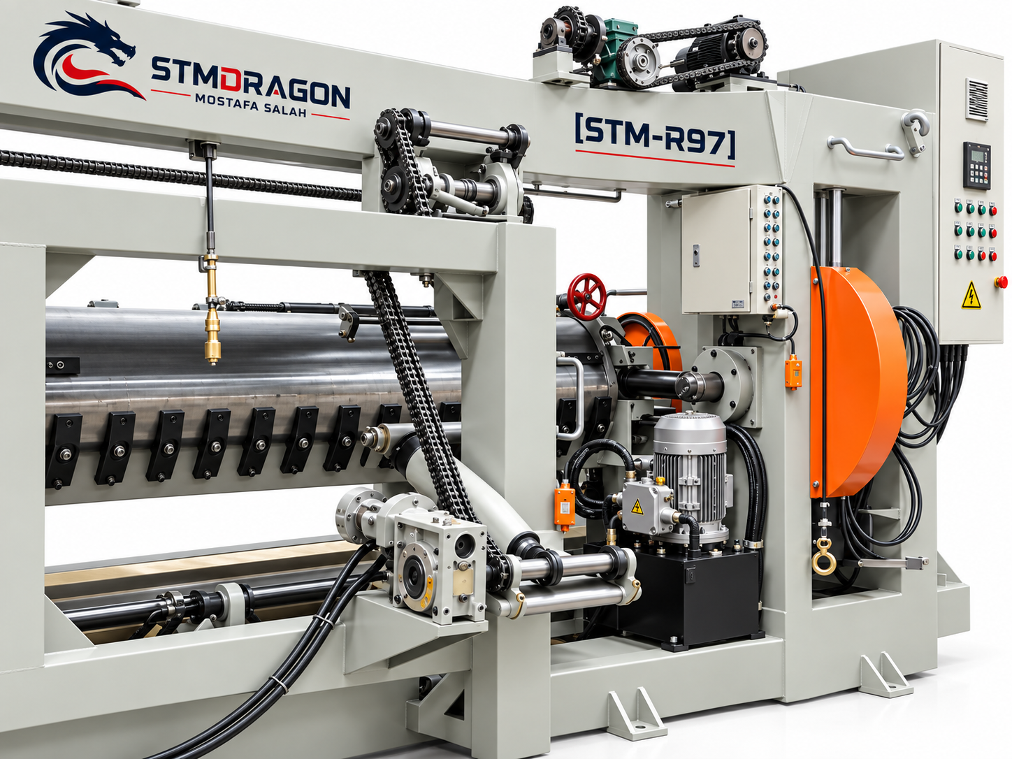STMDRAGON STM-R97 Automatic Spindle Rotary Face Veneer Peeling Lathe - Image 5