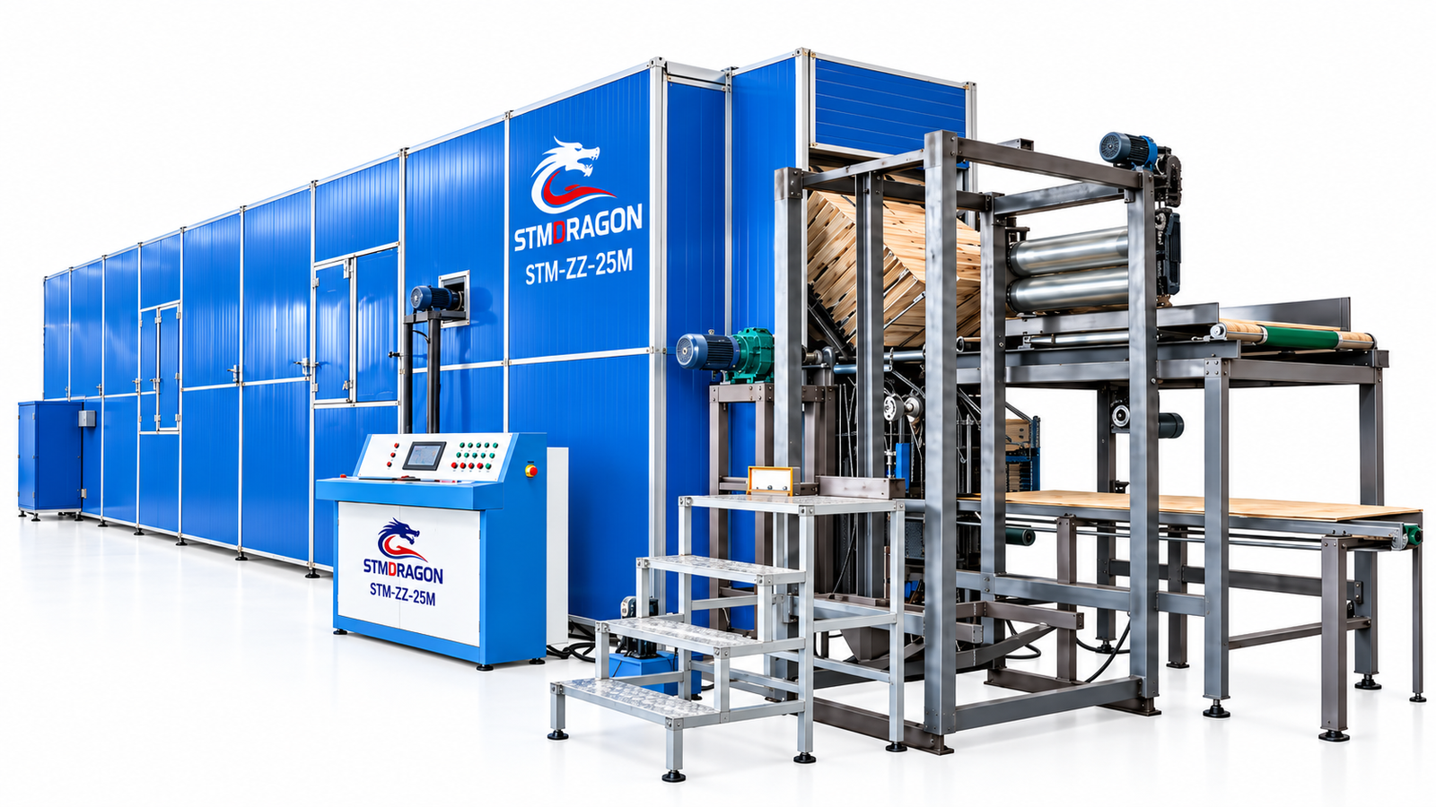 STMDRAGON STM-ZZ-25M Vertical Veneer Dryer 2800mm 1-Layer Core Veneer Drying Machine