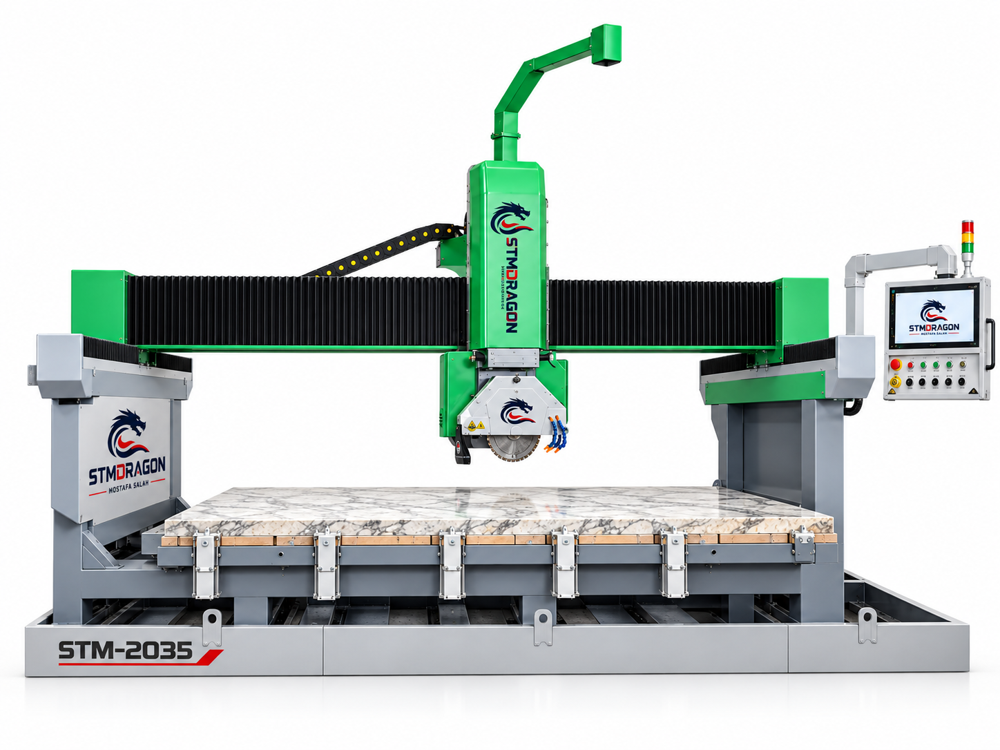 STMDRAGON STM-2035 5-Axis CNC Stone Bridge Cutting Machine for Granite & Marble