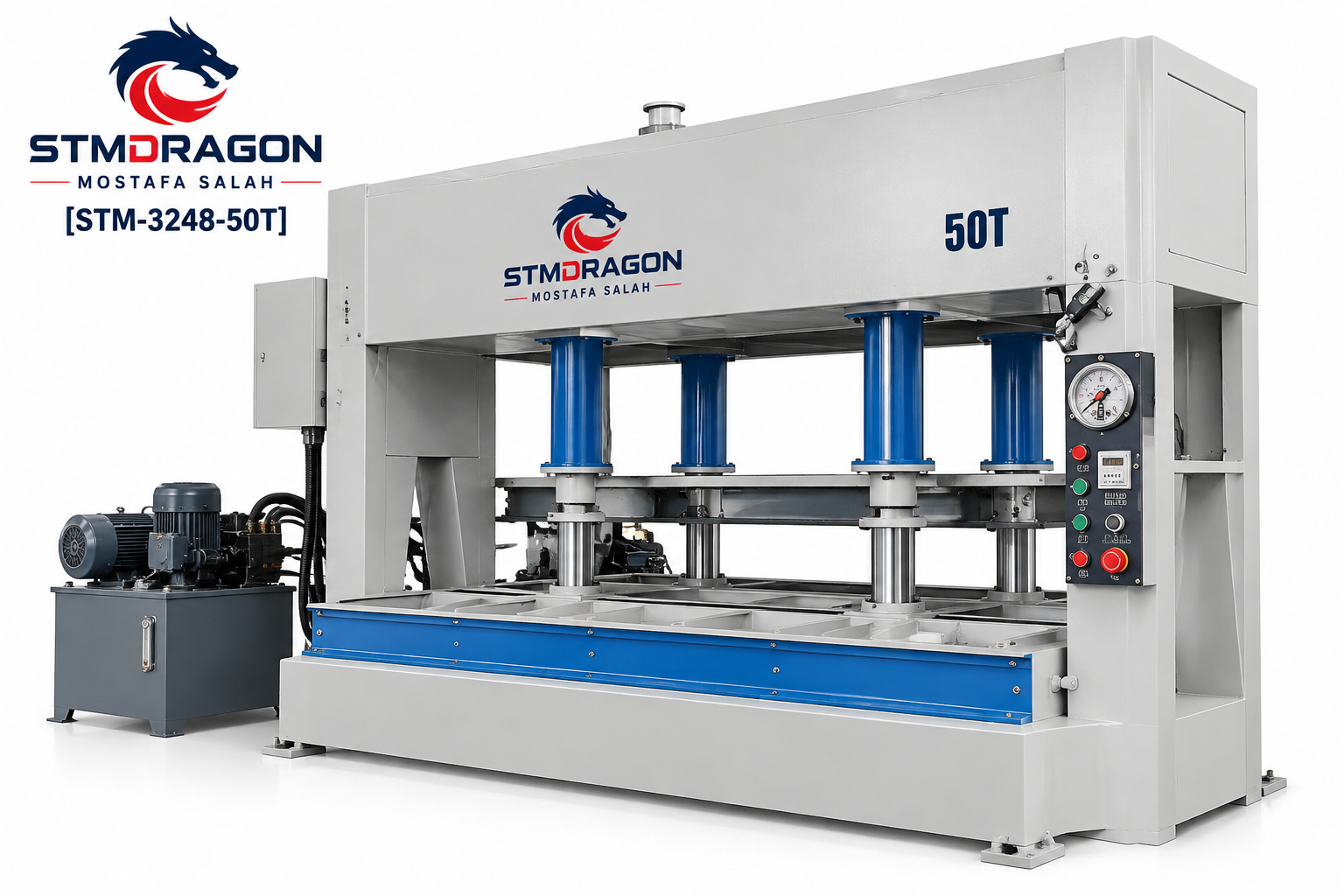 STMDRAGON STM-3248-50T Hydraulic Cold Press Machine 50T for Plywood & Woodworking