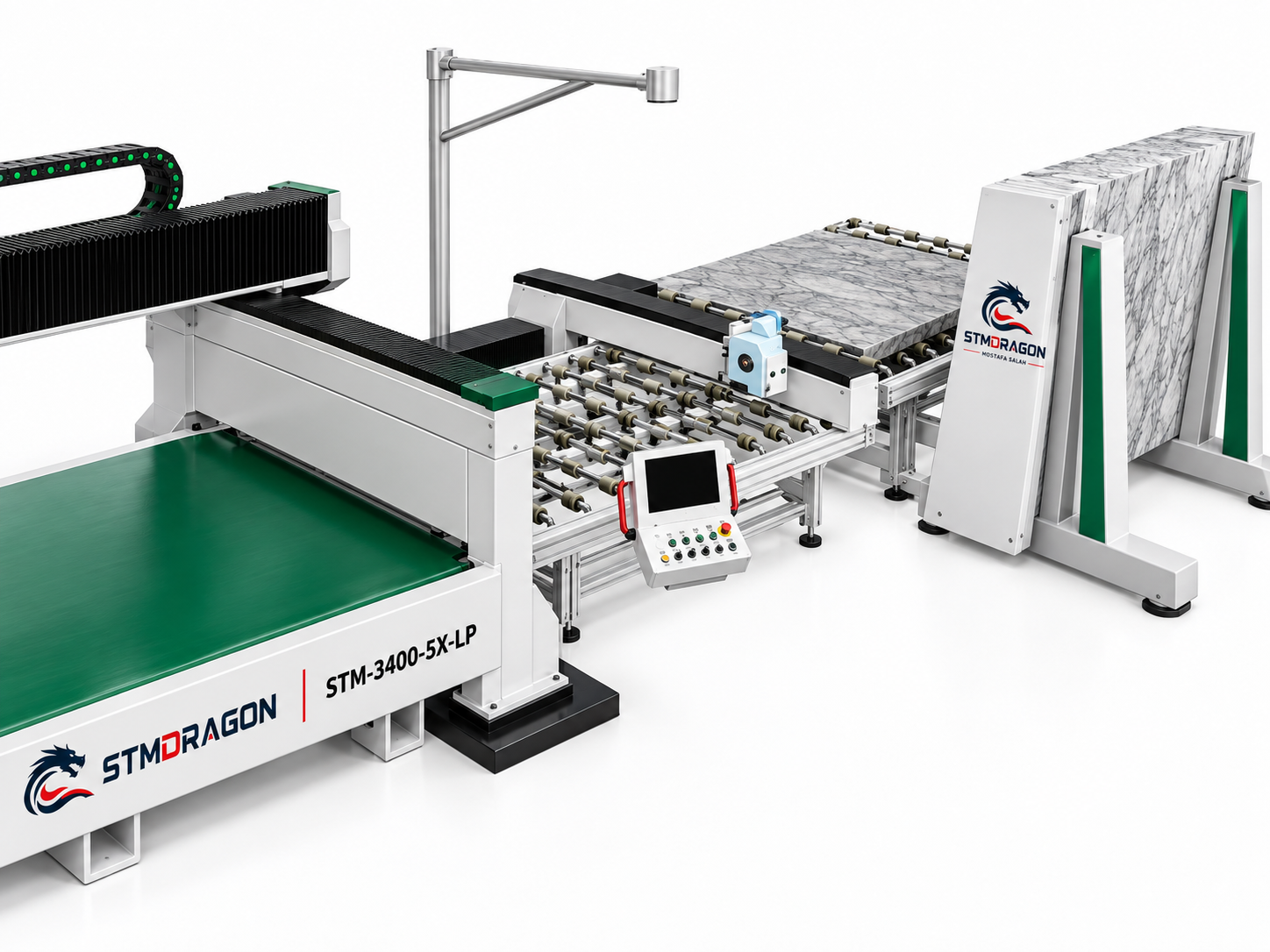 STMDRAGON STM-3400-5X-LP 5 Axis CNC Bridge Saw Marble Cutting Line - Image 2