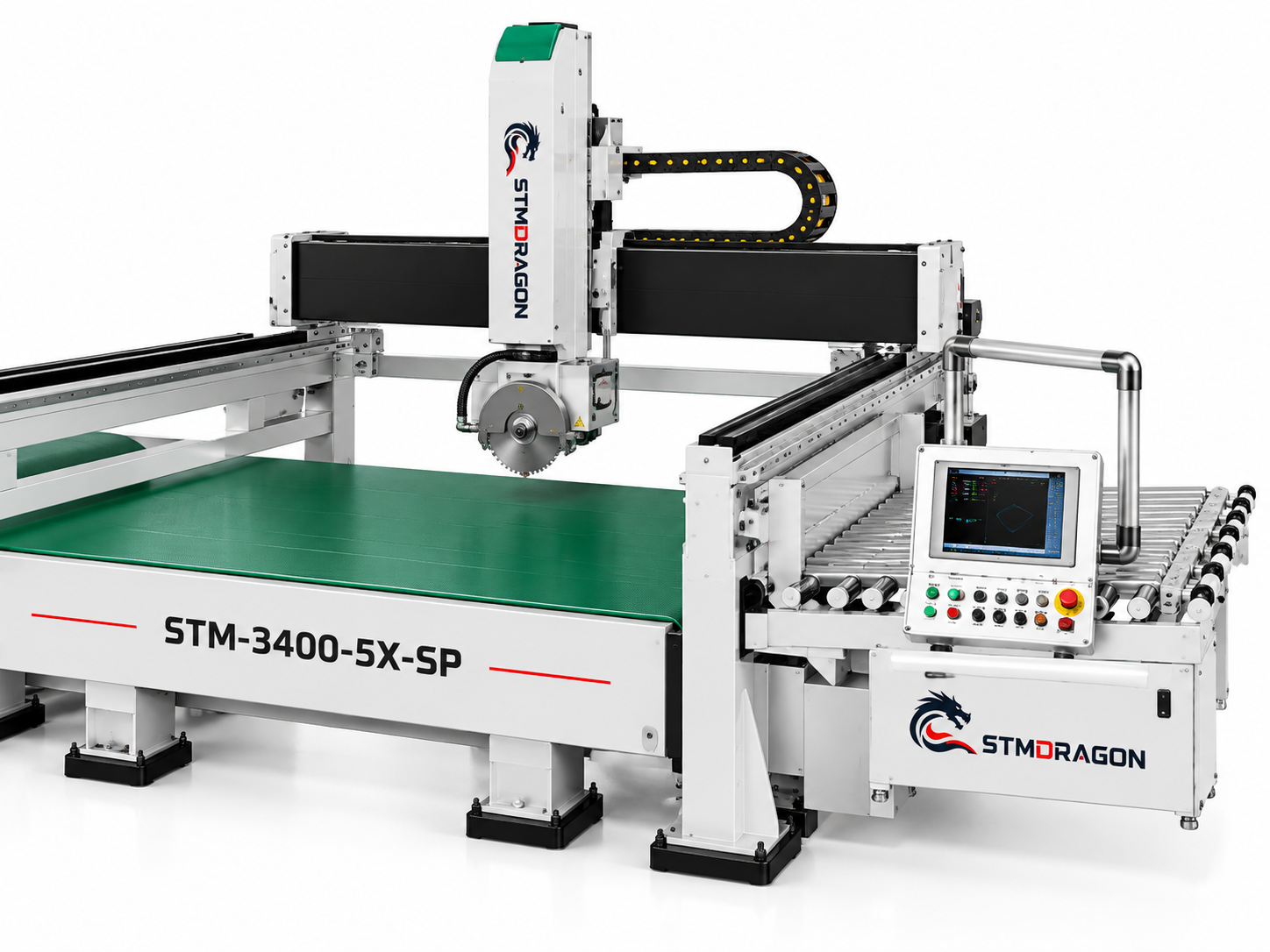 STMDRAGON STM-3400-5X-SP 5 Axis CNC Bridge Saw Quartz Stone Cutting Production Line - Image 3