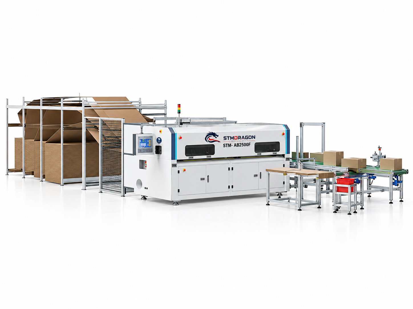 STMDRAGON STM-AB2500F Corrugated Cardboard Box Making Machine