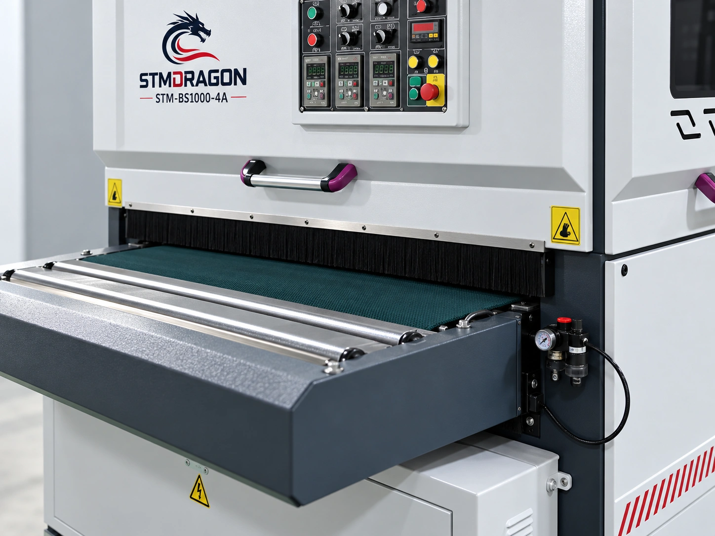 STMDRAGON STM-BS1000-4A Brush Sander Machine for Wood Surface & Groove Polishing - Image 2