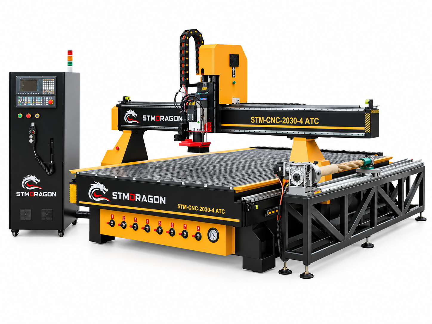 STMDRAGON STM-CNC-2030-4 ATC 4-Axis CNC Digital Cutting Machine with Rotary Device