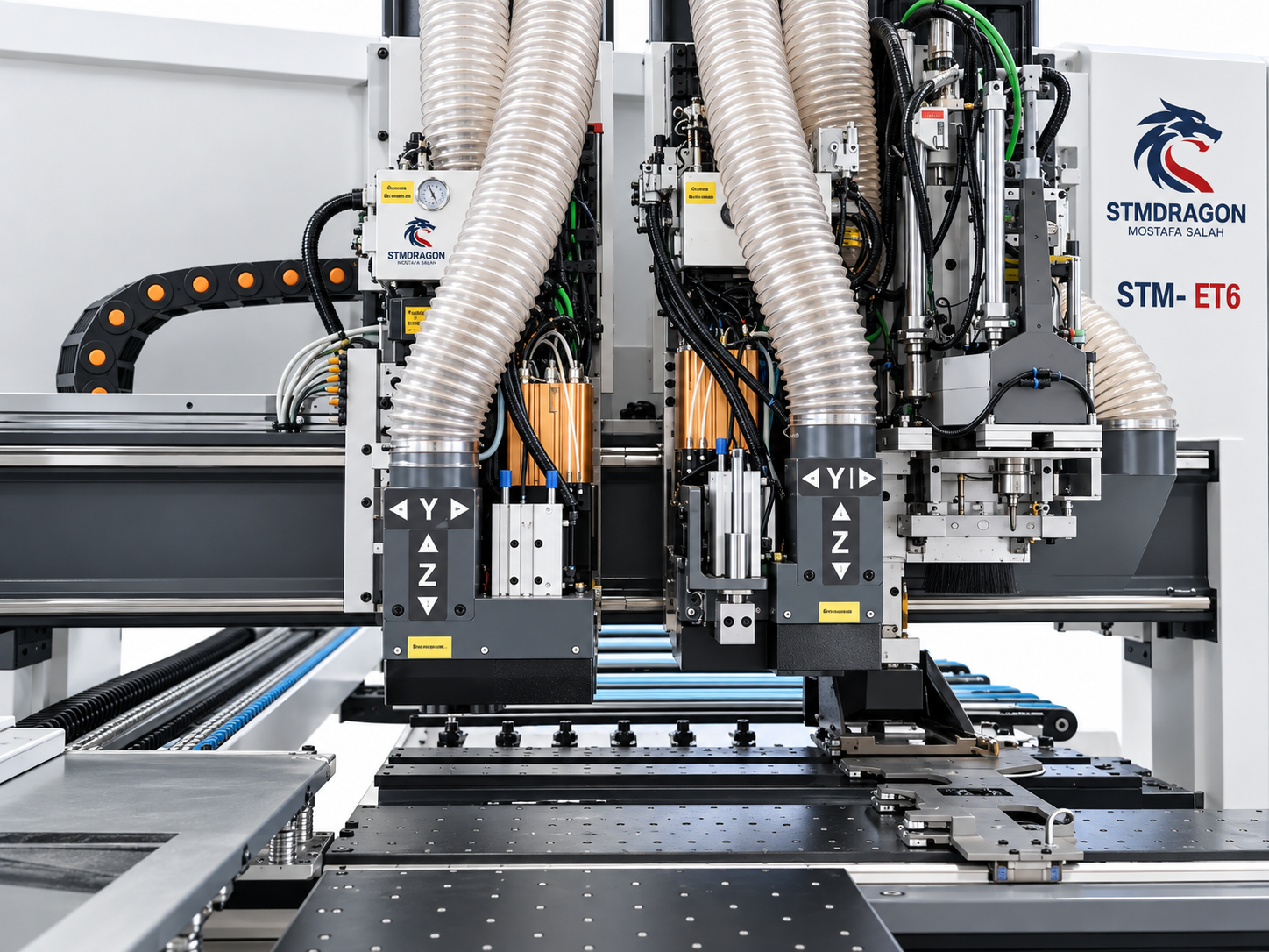 STMDRAGON STM-ET6 ATC CNC 6-Sided Drilling Machine with Double Drill Unit & 4 Milling Heads - Image 3