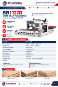 STMDRAGON BB1127D Cross-Grain Veneer Slicer