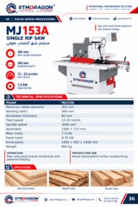 STMDRAGON MJ153A Single Rip Saw