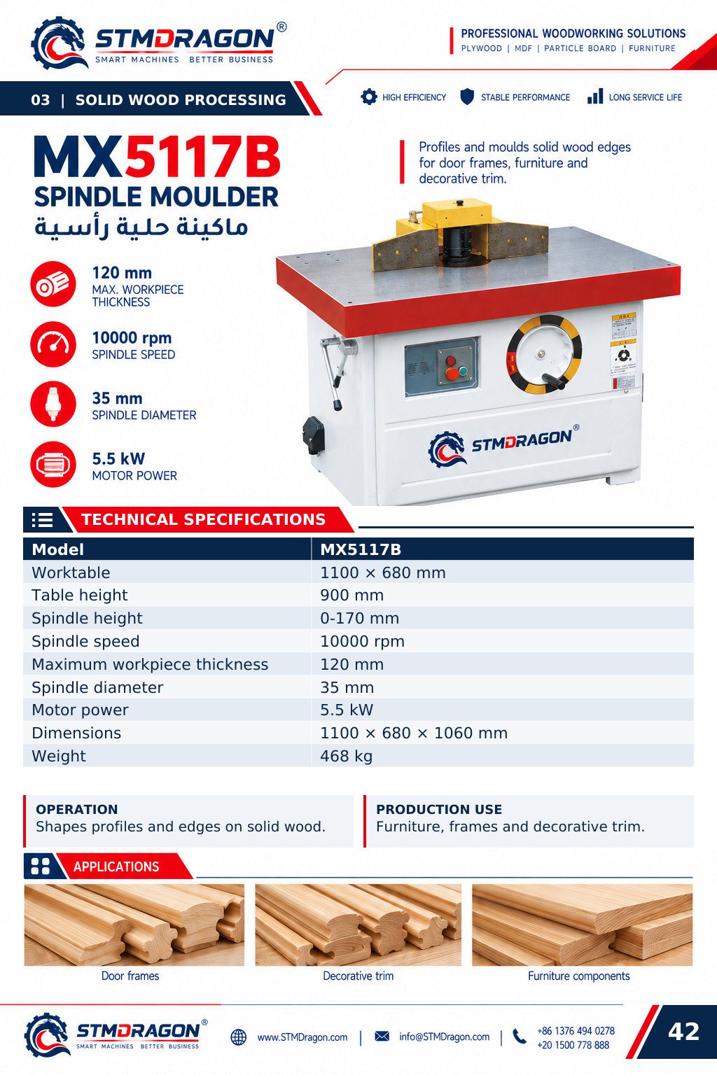 STMDRAGON MX5117B Spindle Moulder