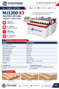 STMDRAGON MJ1300-X3 Multiple Rip Saw