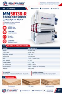 STMDRAGON MM5813R-R Double-Side Sander
