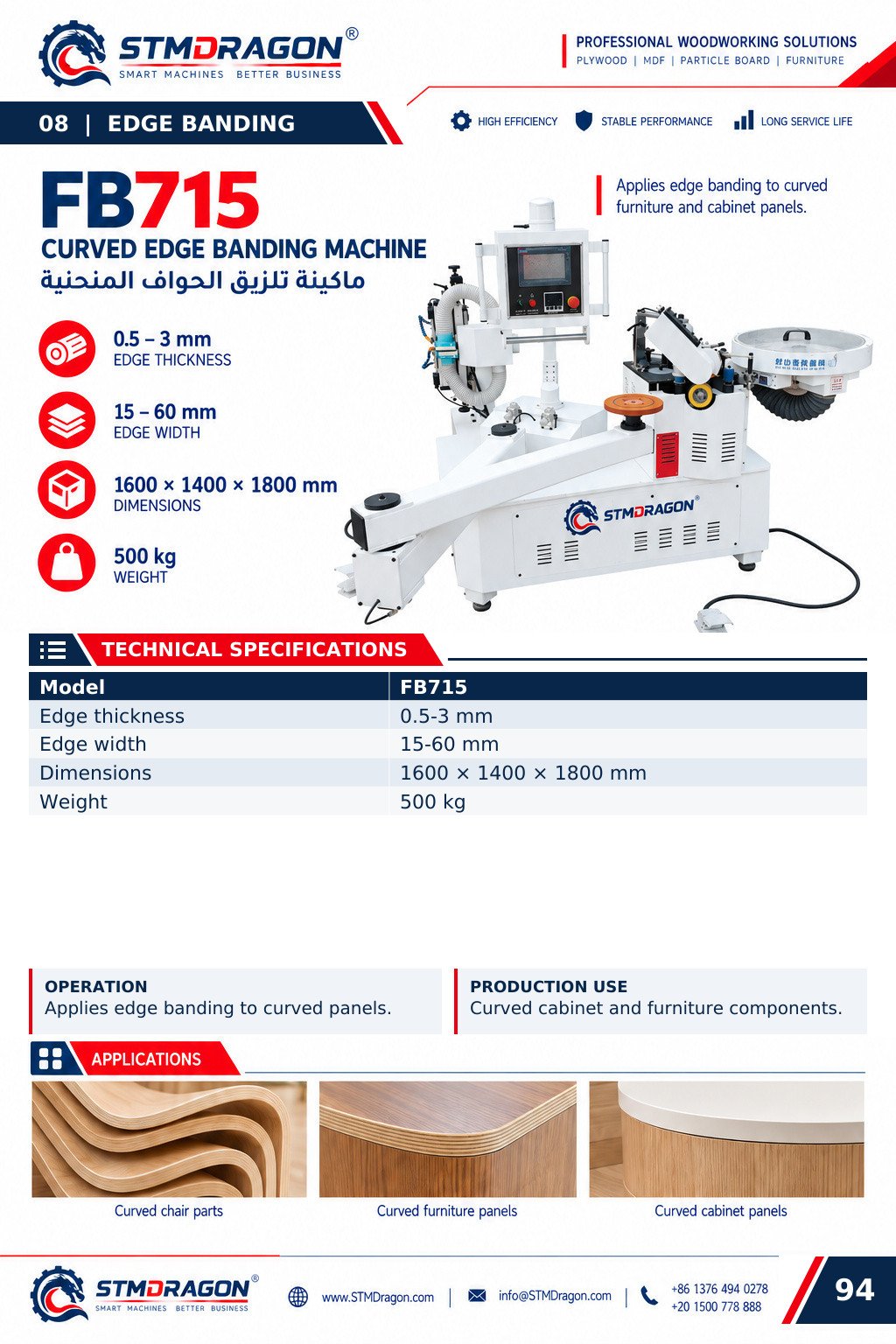 STMDRAGON FB715 Curved Edge Banding Machine