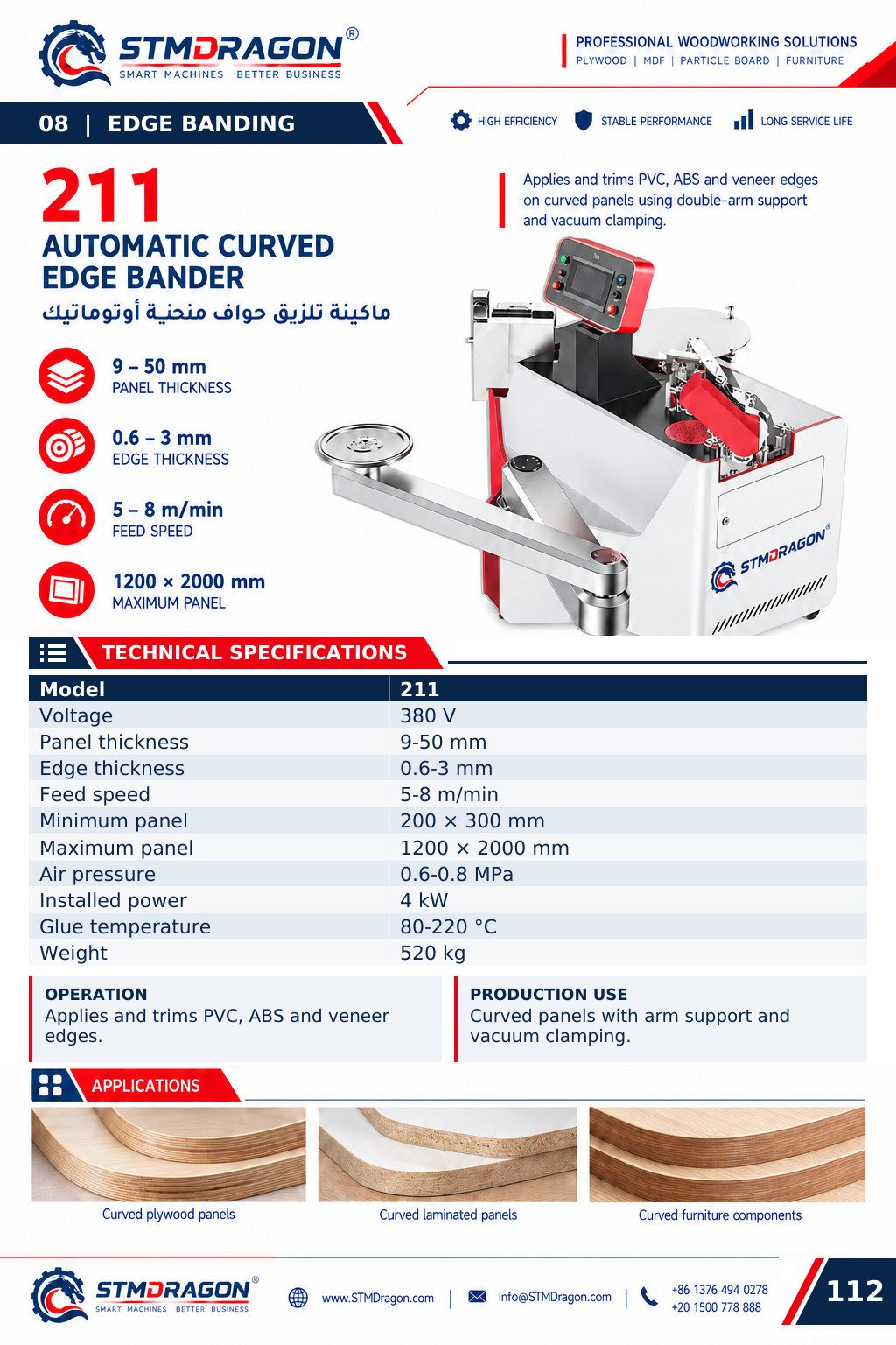 STMDRAGON 211 Automatic Curved Edge Bander