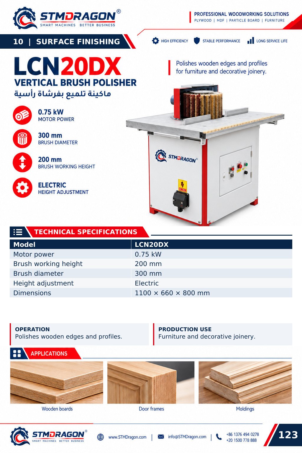 STMDRAGON LCN20DX Vertical Brush Polisher