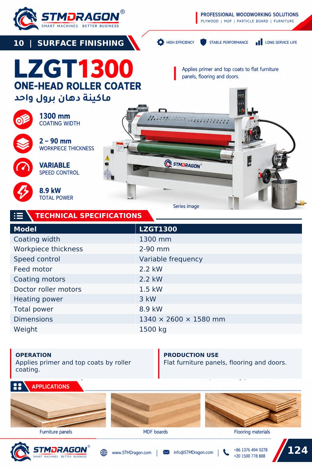STMDRAGON LZGT1300 One-Head Roller Coater
