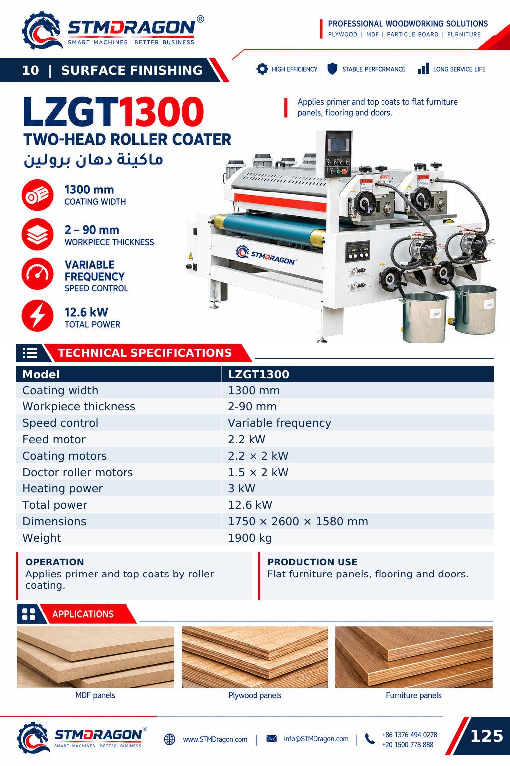 STMDRAGON LZGT1300 Two-Head Roller Coater
